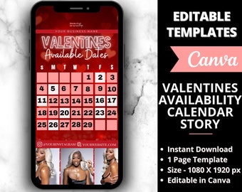 Valentines Flyer Story, DIY Flyer Template Design, Hair Flyer, Booking Flyer, Appointment Flyer,Sale Flyer,Lash Flyer,Premade Editable Flyer