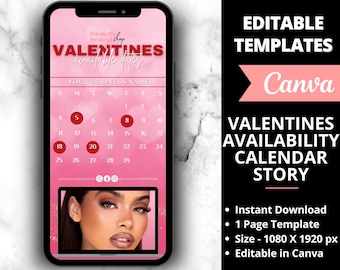 Valentines Flyer Story, DIY Flyer Template Design, Hair Flyer, Booking Flyer, Appointment Flyer,Sale Flyer,Lash Flyer,Premade Editable Flyer