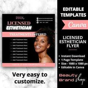 Kosmetikerin Flyer, DIY Flyer Template Design, Skin Care Services Flyer, Beauty Gesichtsbehandlung Flyer, vorgefertigte Instagram Hydraface Flyer