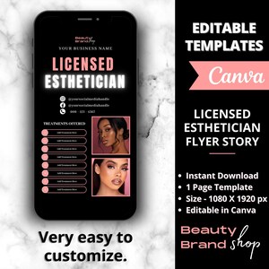 Kosmetikerin Flyer Story, DIY Flyer Template Design, Hautpflege-Services, Beauty-Gesichtsbehandlung, Vorgefertigter Instagram HydraFacial Flyer