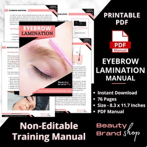 Eyebrow Lamination Manual, Brow Lifting Manual, Eyebrow Lamination Training Manual Pdf, Laminated Eyebrows, Eyebrow Training Course, Beauty