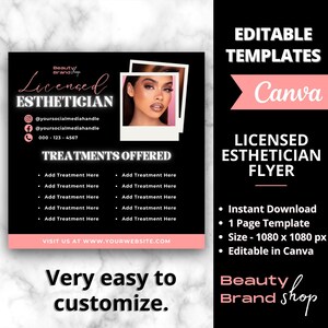 Kosmetikerin Flyer, DIY Flyer Template Design, Skin Care Services Flyer, Beauty Gesichtsbehandlung Flyer, vorgefertigte Instagram Hydraface Flyer