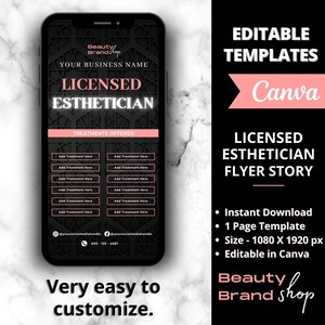 Kosmetikerin Flyer Story, DIY Flyer Template Design, Hautpflege Flyer, Beauty Gesichtsbehandlung, vorgefertigte Instagram HydraFacial Flyer