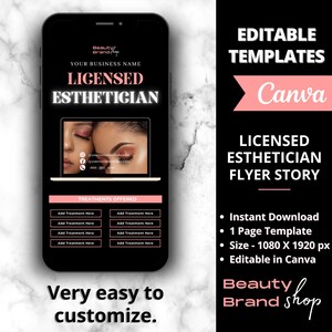 Kosmetikerin Flyer Story, DIY Flyer Template Design, Hautpflege-Services, Beauty-Gesichtsbehandlung, Vorgefertigter Instagram HydraFacial Flyer