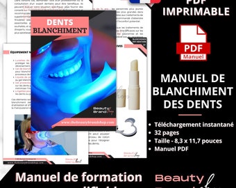 Manuale di sbiancamento dei denti FRANCESE, Manuale di formazione sullo sbiancamento dei denti, Guida allo sbiancamento dentale, Attività odontoiatrica sullo sbiancamento dei denti, Sbiancamento dei denti a LED