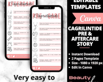 IG Story-Cagrilintide Pre- and Aftercare, Weight Loss Business Post, Fat Loss Injection Story, Obesity & Type 2 Diabetes Treatment Care Post