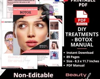 Französisches DIY-Handbuch zur Behandlung von Botox, kosmetische Ästhetik-Schulungen, Anleitung für die Behandlung von Botox, Beauty-Business-Handbücher, Botulinum Toxine