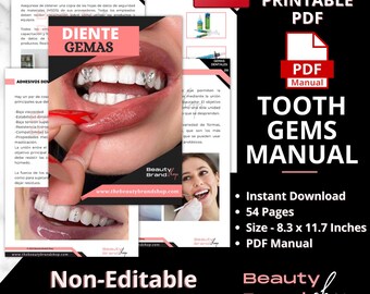 SPANISH Tooth Gems Manual, Tooth Gems Printable Manual, Teeth Jewel, Tooth Gems Flyers, Tooth Gems Course, Tooth Gems, Tooth Gems Designs