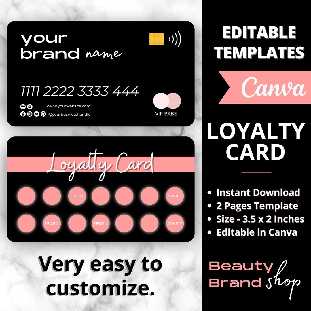 Logo Loyalty Cards for Small Businesses - Printed Loyalty Reward Cards ...