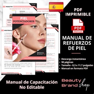 Manual de Refuerzos de Piel, Skin Booster Manual, Injectable Skin Boosters Training Manual, Profhilo, Mesotherapy, Beauty Training Resources