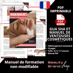 Gua Sha Et Manuel de Ventouses Cosmetiques, Gua Sha & Cosmetic Cupping Manual, Cosmetic Aesthetics Training Courses, Beauty Business Manuals