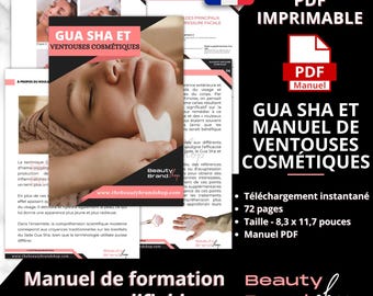 Gua Sha Et Manuel de Ventouses Cosmetiques, Gua Sha & Cosmetic Cupping Manual, Cosmetic Aesthetics Training Courses, Beauty Business Manuals