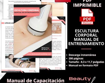 Body Sculpting Manual-Spanish Version, Body Contouring Manual, RF Radiofrequency, Ultrasonic Fat Cavitation Lipo Laser&Vacuum Therapy Manual