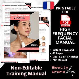 French High Frequency Facial Training Manual, Advanced High Frequency HF Facial Course, Problematic Skin Condition Remedy Skincare Education