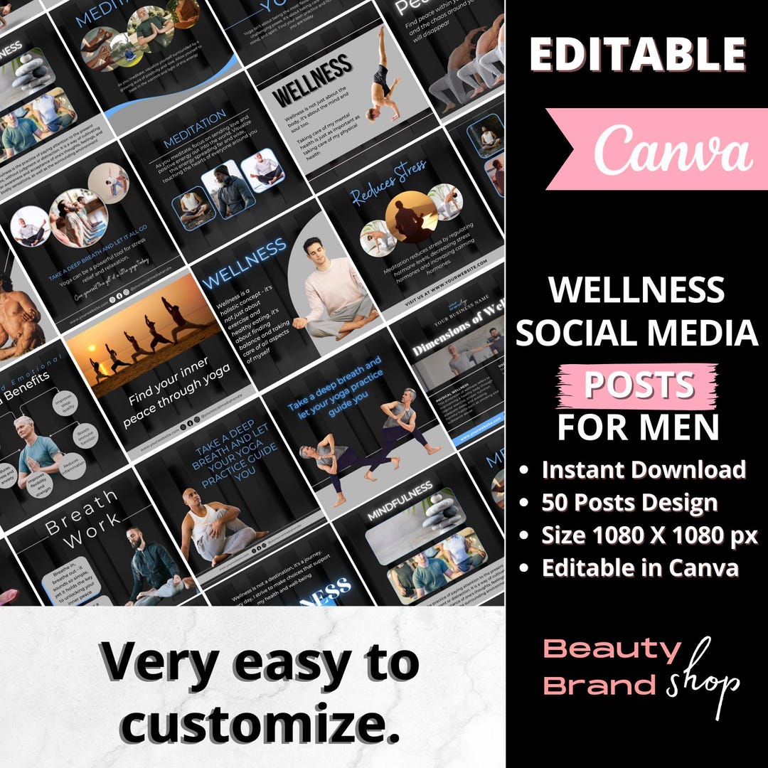 Men's Wellness Social Media Post, Health and Wellness Instagram Post ...