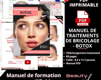 Manuel De Traitements De Bricolage-Botox, DIY Behandlung Botox Handbuch, Kosmetische Ästhetik Training, Beauty Business Handbuch, Botulinum Toxine