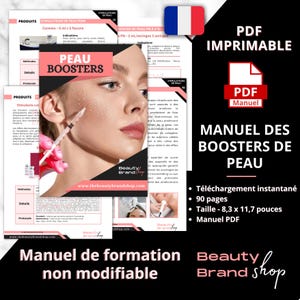 Manuel des Boosters de Peau, Skin Booster Manual, Injectable Skin Boosters Training Manual, Profhilo, Mesotherapy, Beauty Training Resource