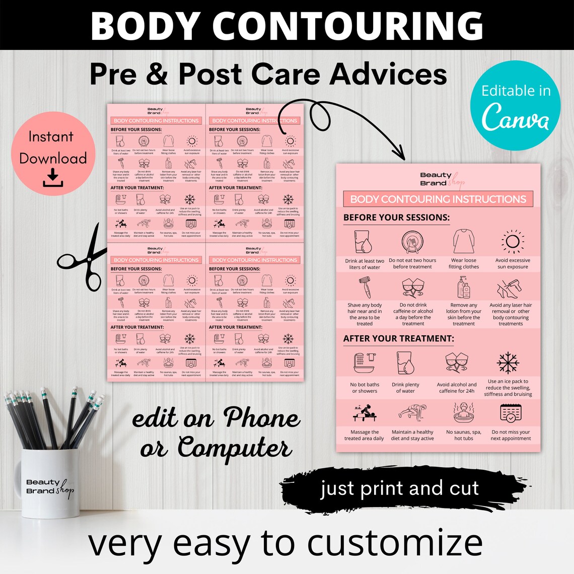 Body Contouring Pre Care and Post Care Instructions Body Etsy