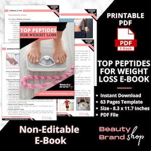 TOP PEPTIDES for WEIGHT Loss e-Book, Semagluetide Tirzepatide Medical Weight Loss Guide, GLP1, Most Effective Options for Weight Loss e-Book