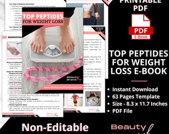 TOP PEPTIDES for WEIGHT Loss e-Book, Semagluetide Tirzepatide Medical Weight Loss Guide, GLP1, Most Effective Options for Weight Loss e-Book
