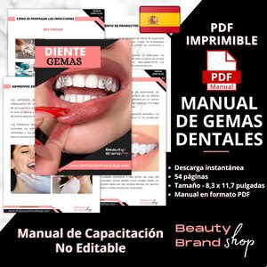 Manual de Gemas Dentales, Tooth Gems Manual, Tooth Gems Printable Manual, Teeth Jewel, Tooth Gems Flyers, Tooth Gems Course, Gems Designs