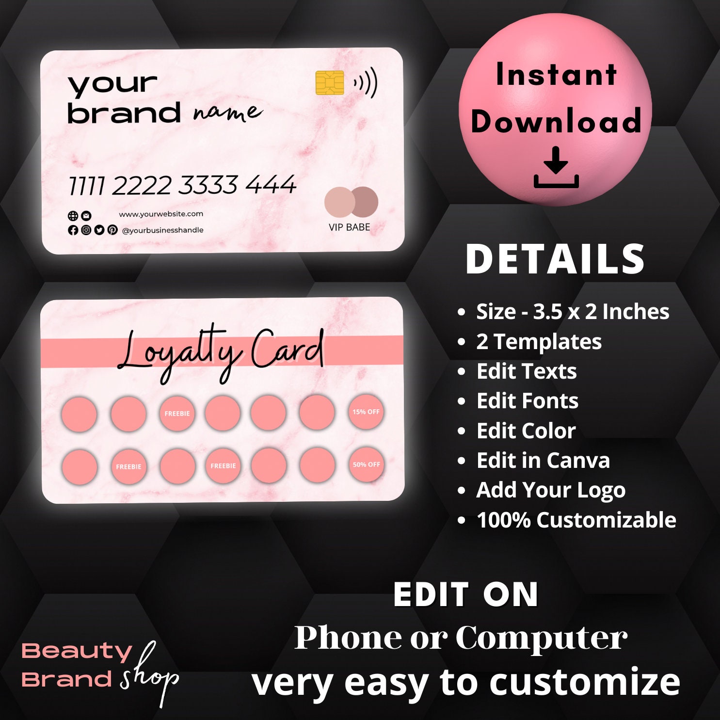 Logo Loyalty Cards for Small Businesses - Printed Loyalty Reward Cards ...