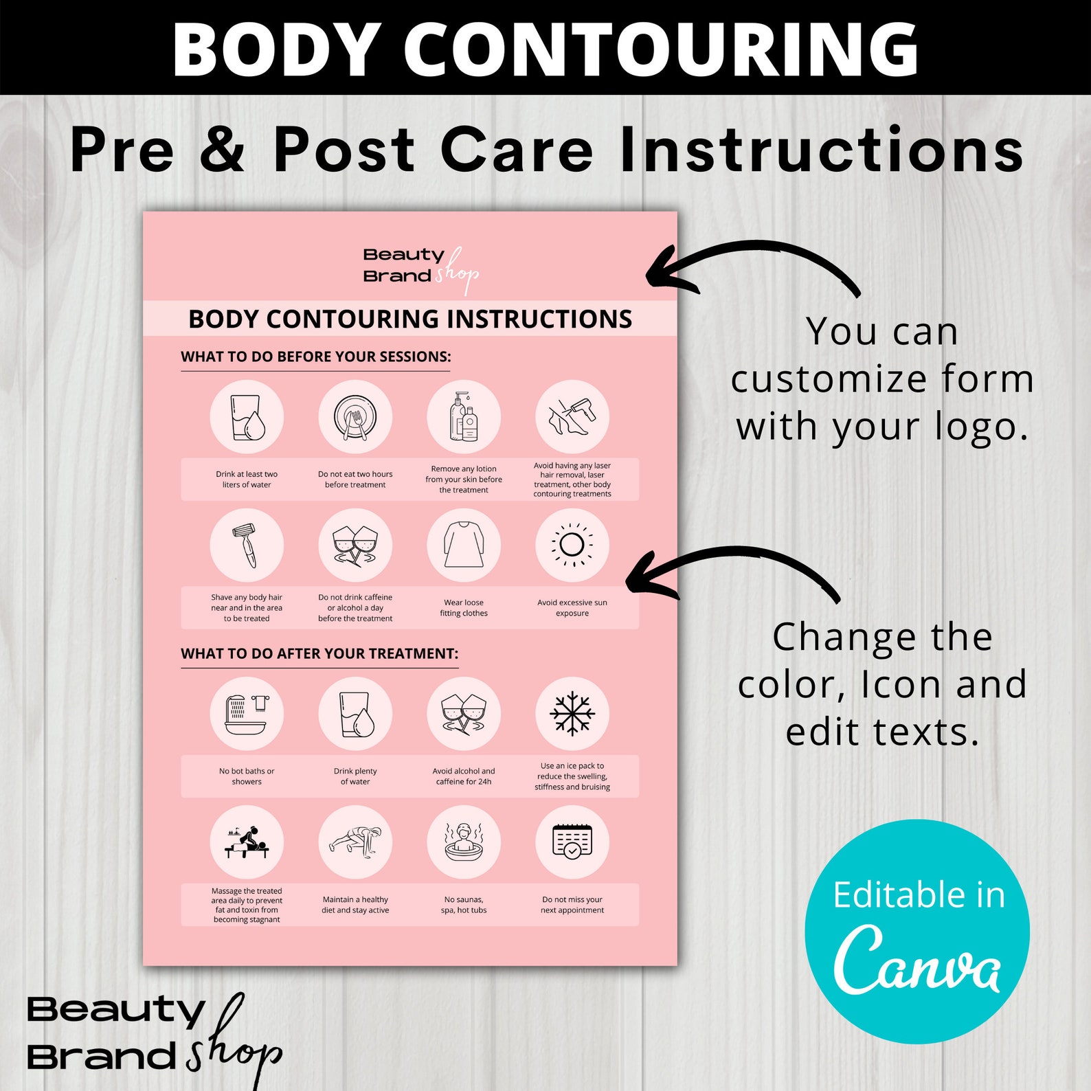 Body Contouring Pre Care and Post Care Instructions Body Etsy