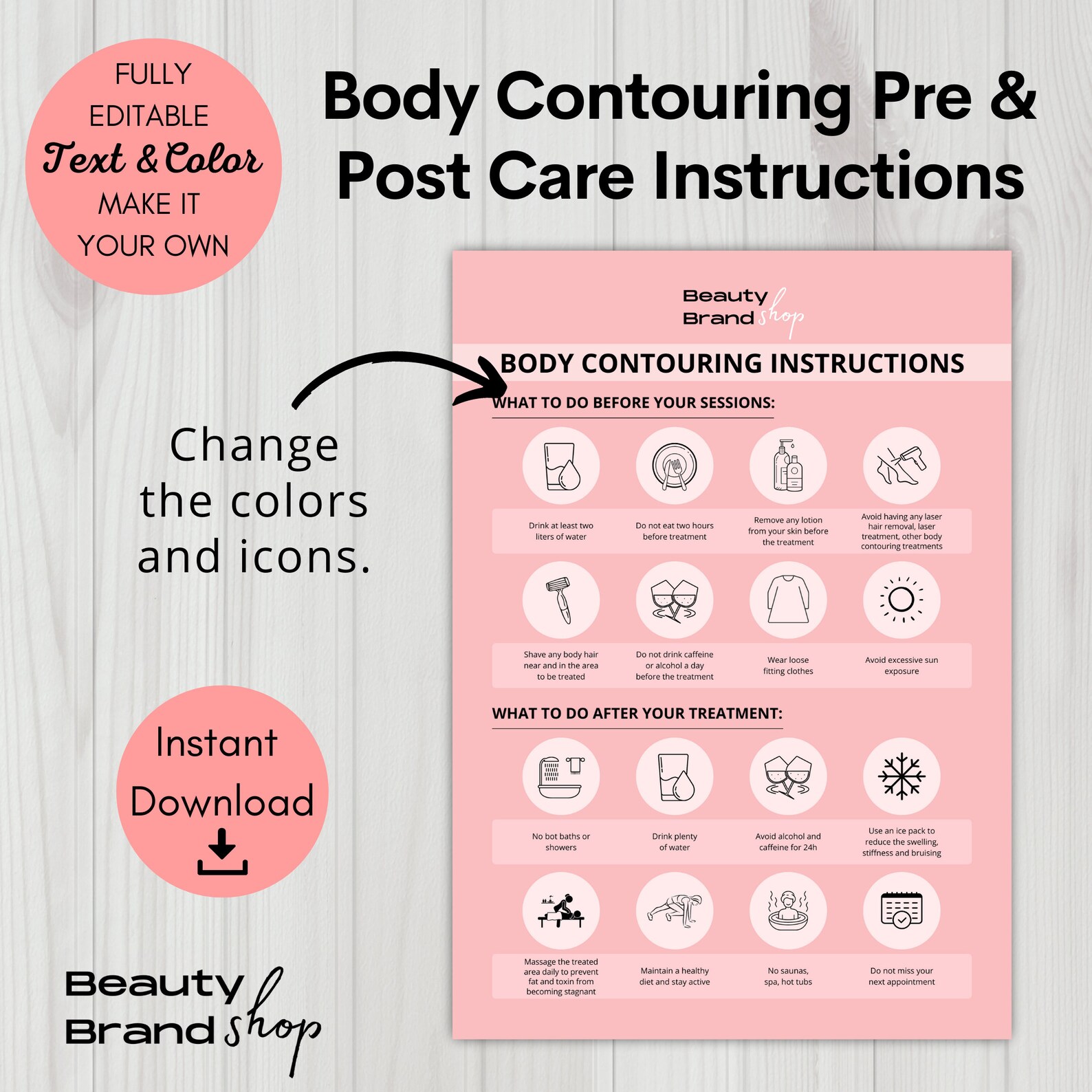 Body Contouring Pre Care and Post Care Instructions Body Etsy