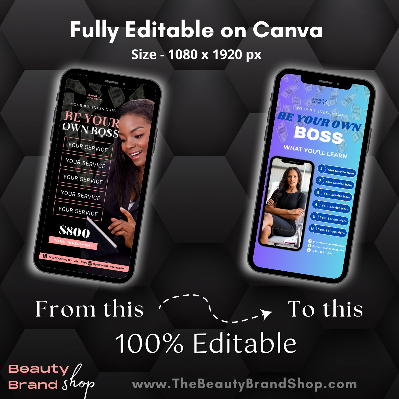 Be Your Own Boss Flyer Story, Social Media Become Your Own Boss, DIY ...
