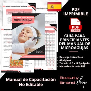 Guia Para Principiantes del Manual de Microagujas, Beginner Guide to Microneedling Manual, Microneedling Training Manual, Skinneedling Guide