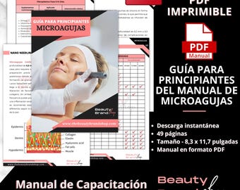 Guia Para Principiantes del Manual de Microagujas, Beginner Guide to Microneedling Manual, Microneedling Training Manual, Skinneedling Guide