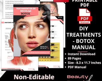DIY Botox Handbuch (SPANISH), Handbuch zur Behandlung von Botox, Kosmetik-Ästhetik-Schulung, Beauty-Business-Handbuch, Botulinum-Toxine-Handbuch