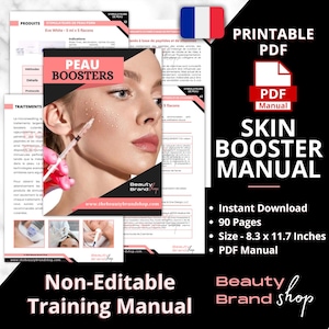 FRENCH - Skin Booster Manual, Injectable Skin Boosters Training Manual, Profhilo, Mesotherapy, Training Guide, Beauty Training Resource