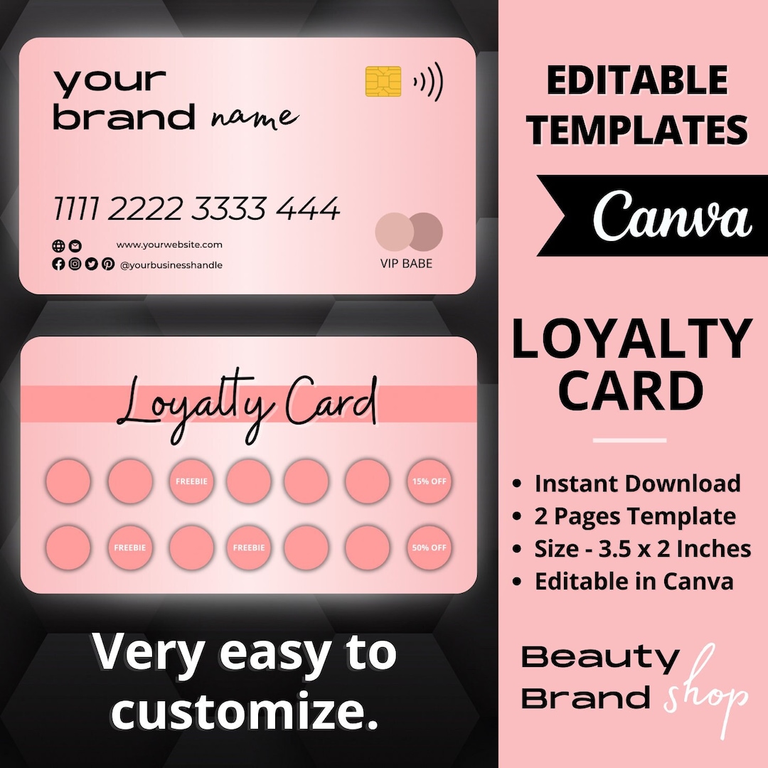 Logo Loyalty Cards for Small Businesses - Printed Loyalty Reward Cards ...