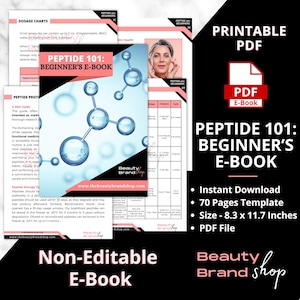 Peptide 101: Beginner's e-Book, Peptide Therapy e-Book, Peptide Benefits, Peptide Weight Loss Guide, Guidelines for Bodybuilding Enthusiasts
