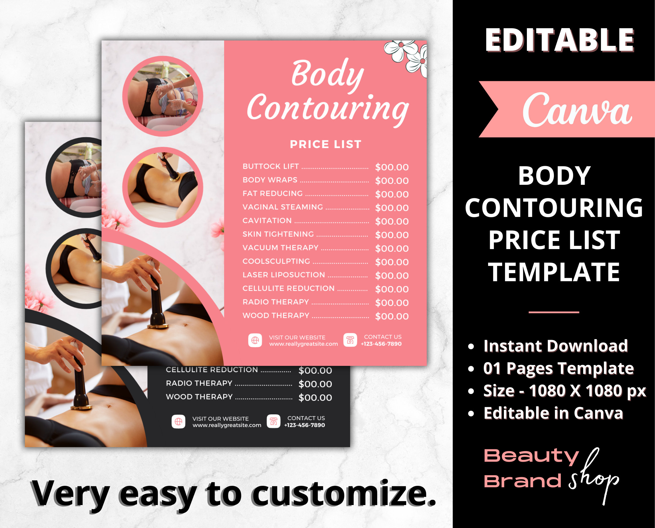 Body Contouring Pricelist Body Sculpting Facial Skin Etsy