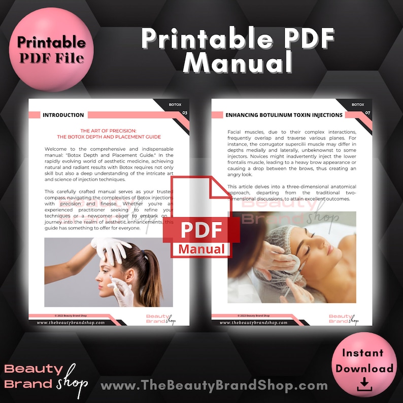 Botox Tutorial Botox Depth and Placement Guide, DIY Botox, Cosmetic Aesthetic Training ...