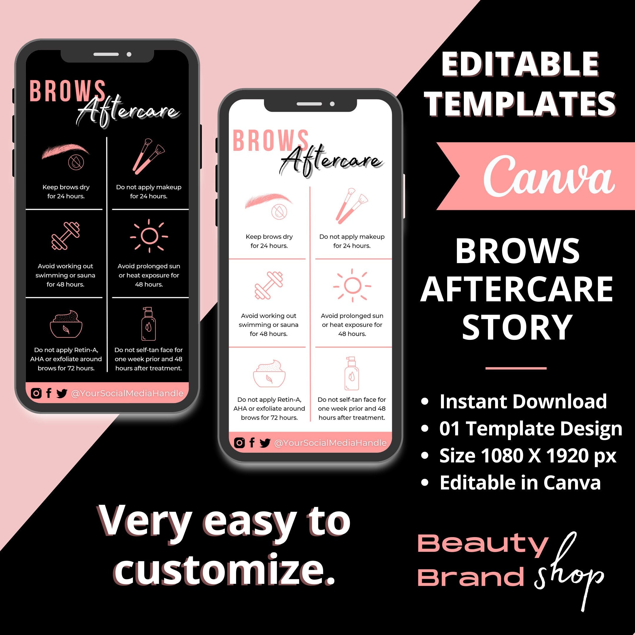 Brows Aftercare Story, Brows Instagram Post Care Story, Brows Aftercare ...