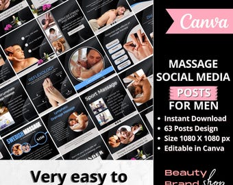 Inlägg om herrmassage på sociala medier, inlägg om massageterapeuter på Instagram, massageterapi, inlägg om spa på Instagram, massageterapi på sociala medier