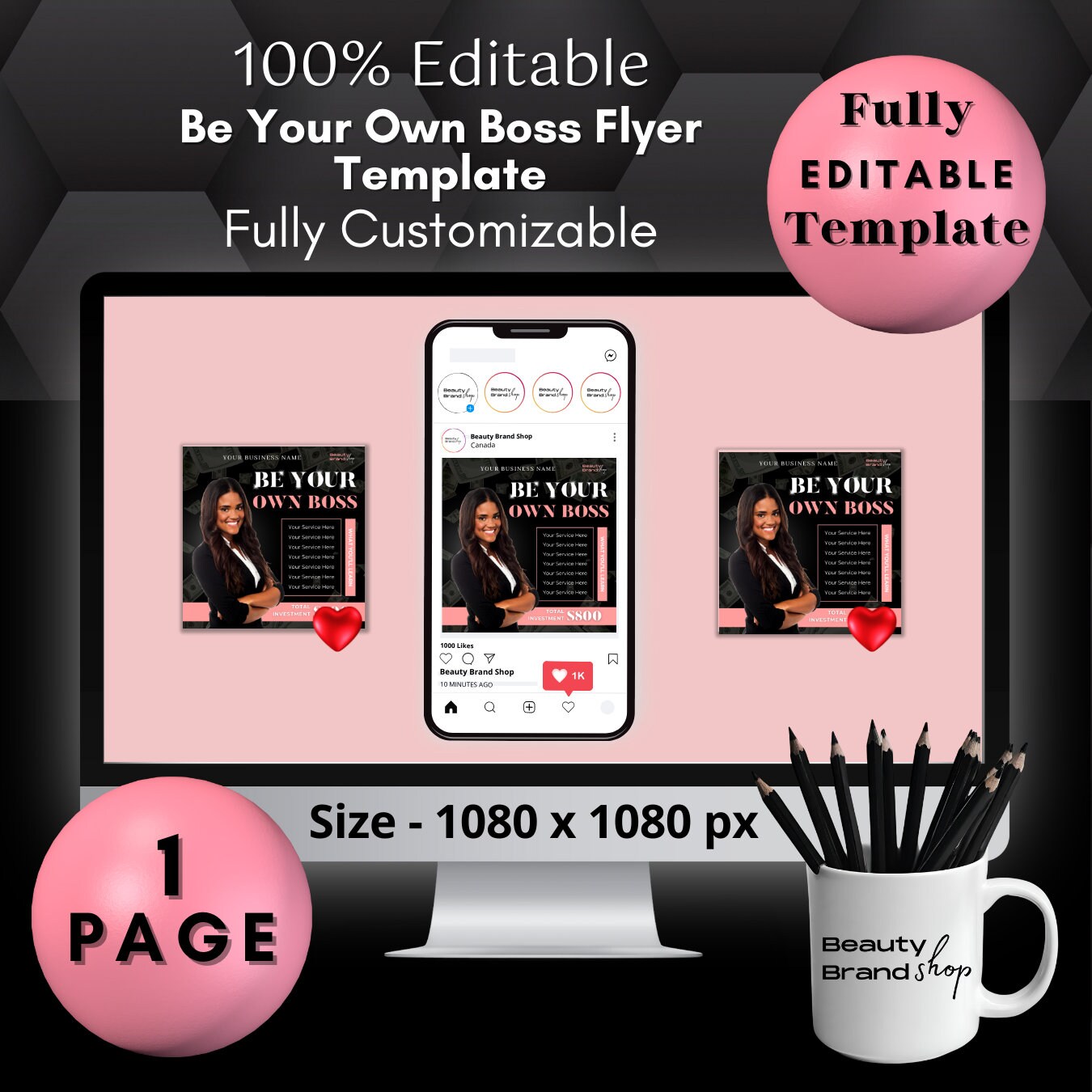 Be Your Own Boss Flyer, DIY Lash Training Flyers, Become Your Own Boss ...