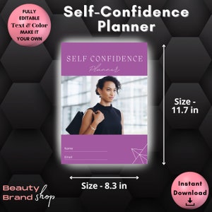 Self Confidence Planner, Self Confidence Journal, Motivation Template ...