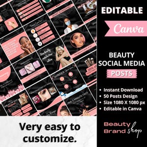 Beauty Instagram Posts, Skincare Instagram Post,  Esthetician Instagram, Medspa Template, Social Media Post, Aesthetic Beauty Skincare Posts