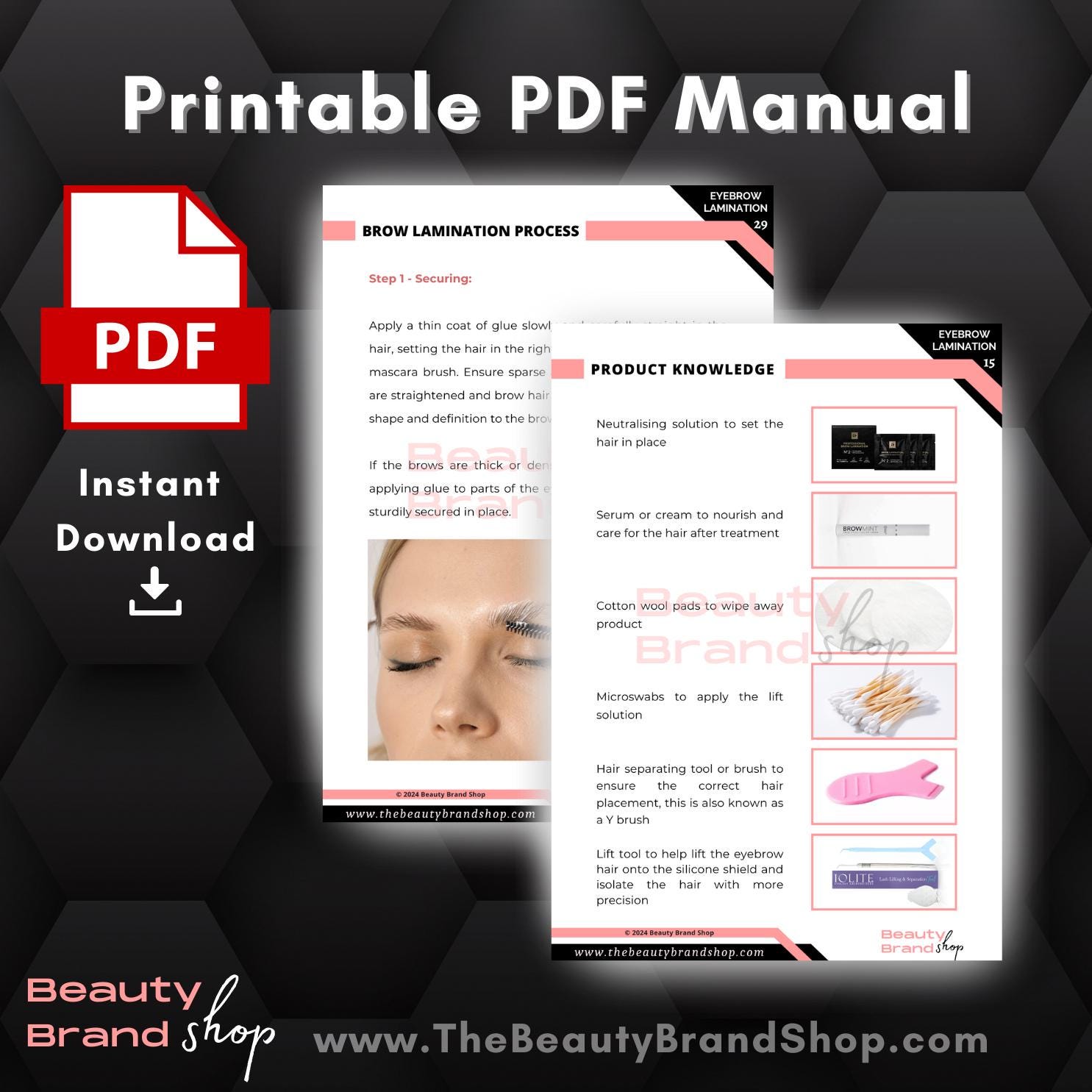 Eyebrow Lamination Manual, Brow Lifting Manual, Eyebrow Lamination ...
