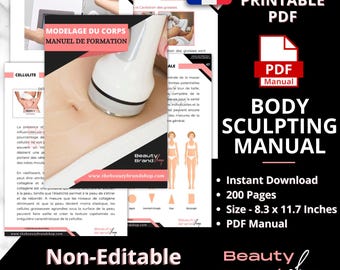 French Version-Body Sculpting Manual, Body Contouring Manual,RF Radiofrequency, Ultrasonic Fat Cavitation Lipo Laser & Vacuum Therapy Manual
