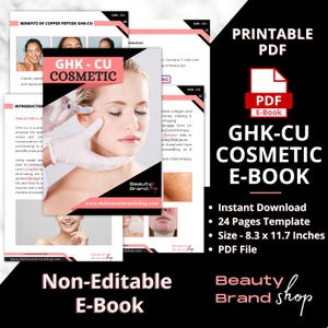 GHK-Cu Kosmetik E-Book, Gesichtspflege E-Book, Anti-Aging E-Book, GHK-Cu _Copper Peppt Kosmetik E-Book, Ghk-cu Hautpflege und Beauty E-Book