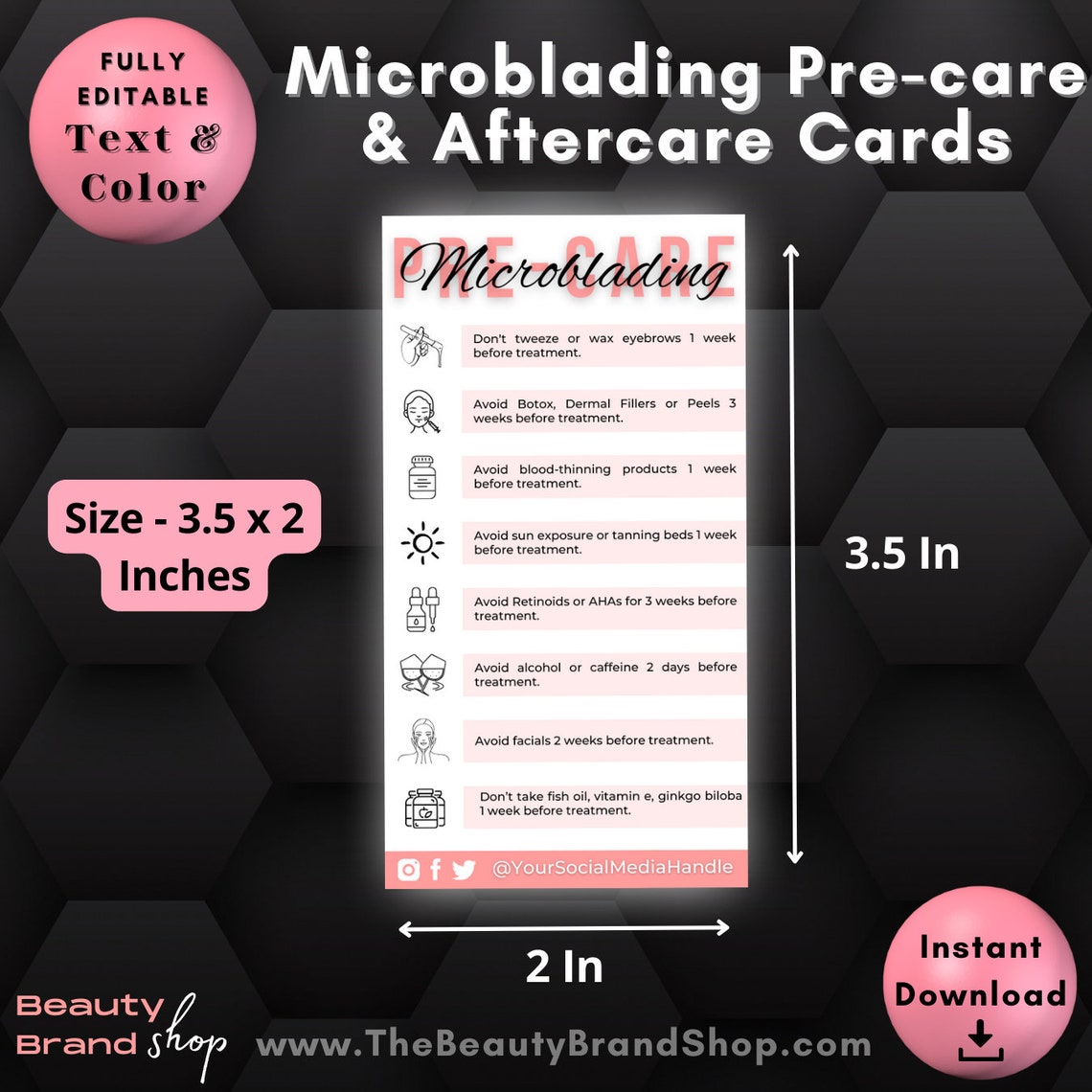 Microblading Precare Microblading Precare and Aftercare Templates, Microblading Aftercare ...