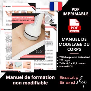 Body Sculpting Manual-French Version, Body Contouring Manual,RF Radiofrequency, Ultrasonic Fat Cavitation Lipo Laser & Vacuum Therapy Manual