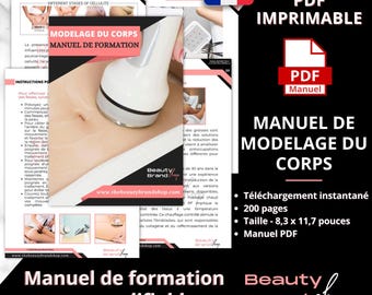Body Sculpting Manual-French Version, Body Contouring Manual,RF Radiofrequency, Ultrasonic Fat Cavitation Lipo Laser & Vacuum Therapy Manual