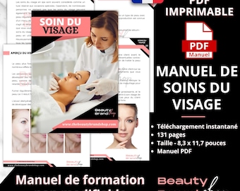 Manuel De Soins Du Visage, Facial Treatments Manual (FRENCH), Skin Treatments Training Manual,  Facial Guides, Beauty Training Resources