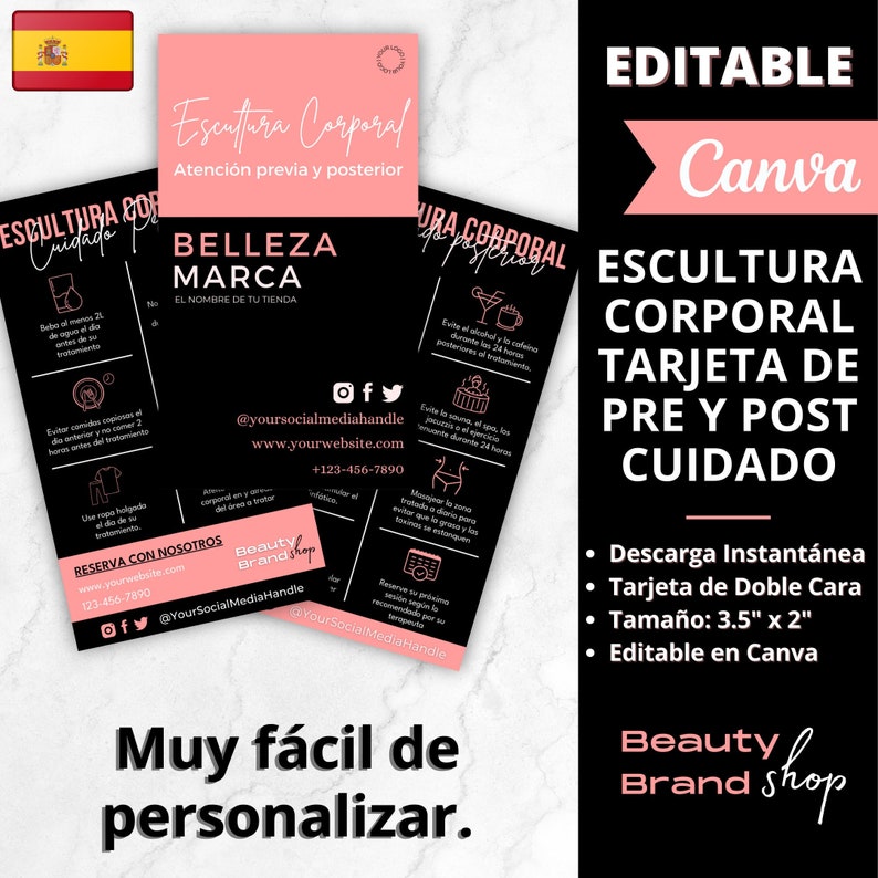 Plantilla De Cuidado Previo Y Posterior Para Esculpir El Cuerpo